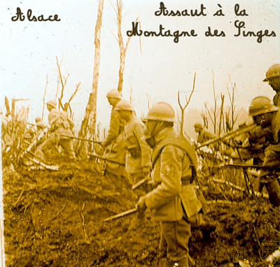 Diapos de la guerre de 1914/1918 - montagne des singes